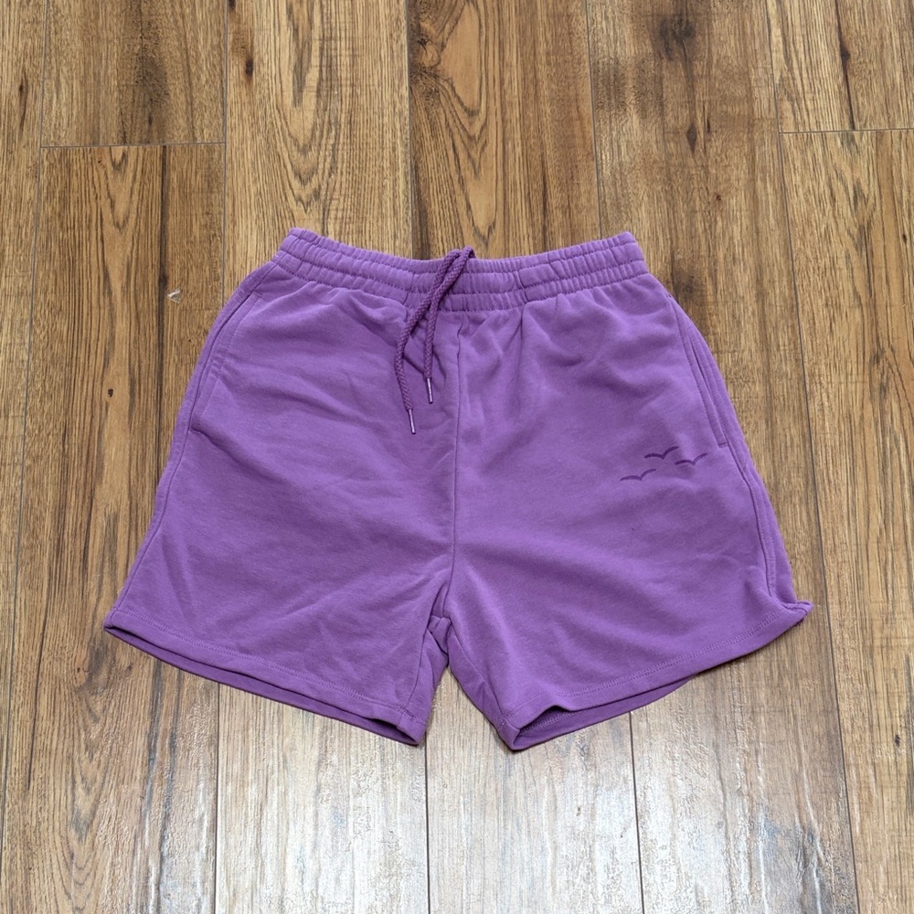 Women’s Purple Drawstring Fleece Shorts